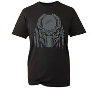 Novelty Predator Mask Graphic T-Shirt, Funny Famous Retro Movie Trophy Hunting Alien Fan Shirt, Gift Unisex Tee Top (Black, 2XL)