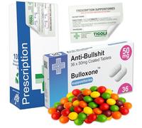 Novelty Prescription Joke Boxes with Skittles Sweets, 36g | Vegan & Vetegarian (Anti-Bullshit)