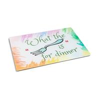 Novelty Printed Funny Chopping Board What The Fork is for Dinner Gift for Kitchen Lovers 20cm x 28cm