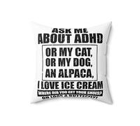 Novelty Psychiatry Psychiatrist Brain Thinking Disorders Mind Diseases Spun Polyester Square Pillow 18" × 18"