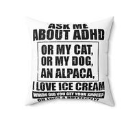 Novelty Psychiatry Psychiatrist Brain Thinking Disorders Mind Diseases Spun Polyester Square Pillow 20" × 20"