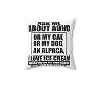 Novelty Psychiatry Psychiatrist Brain Thinking Disorders Mind Diseases Spun Polyester Square Pillow 16" × 16"