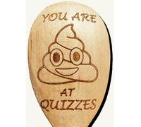 Novelty Pub Quiz Wooden Spoon Trophy Gift Loser Booby Prize Last You are Shit at Quizzes