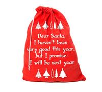 Novelty Red Felt Christmas Sacks (Dear Santa - trees)