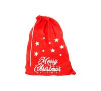 Novelty Red Felt Christmas Sacks - Fun Festive Present Bags with Santa, Snowman, Penguin & More - Xmas Stocking-Style Sacks for Kids & Holiday Decorations (Stars)