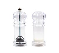 Novelty Refillable Acrylic Salt Shaker & Pepper Grinder Mill Condiment Set Pots