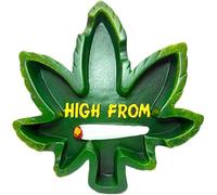 Novelty Resin Ashtray Funny Decorative Ash Tray for Indoor Outdoor Use (High From Green)