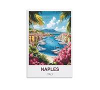 Novelty Retro Vintage Wall tin Plaque Naples Italy Art Plaque Poster Wall Decor for Home Tool Room Bar Club Restaurant Cafe 30x30cm