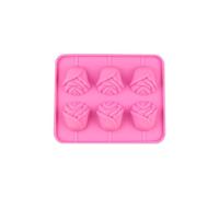 Novelty Rose Shape Lollipop Mold Multi Usage 6 Flowers Shape Cake Stick Silicone Tray for Holidays Cupcake Baking