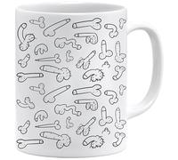 Novelty Rude Gift Mug for Colleagues or Friends | Funny Gag Gift for Men and Women | Novelty Coffee Mug | Offensive Humor | Breast Mug | Penis Mug (Penis (White))