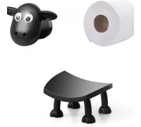 Novelty Sheep Toilet Roll Holder - Cute Free-Standing Animal Decor, Funny Tissue Storage for Bathrooms,Black-1pc