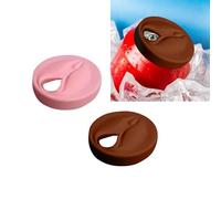 Novelty Silicone Can Lids, 2 PCS Shaped Can Toppers, Bachelor & Hen Party Gifts, Funny Drink Covers for Beer, Reusable Spoof Can Lids for Adults, Unique Gifts for Men & Women (Pink+Brown)