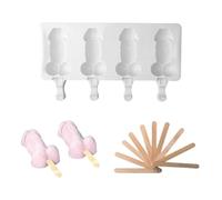 Novelty Silicone Popsicle Mold, Popsicle Ice Molds, Penis Shape Popsicle Ice Cream Molds, Reusable Popsicle Mould for Adult Party Fruit Smoothies Juice Yogurt (3pcs)