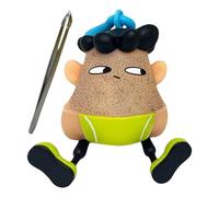 Novelty Skin Picking Fidget Toys, Funny Skin Hair Plucking Keychain, Trichotillomania Anti Picking Toy With Tweezers, Relieve Stress, Novelty Gag Toy Keychain For April Fool's Day - Green