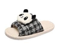 Novelty Slippers Cartoon Breathable Linen Living Room Sandals Outdoor Wear Four Season Non Slip Cozy Slippers For Couples