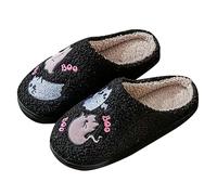 Novelty Slippers for Women Halloween Slippers for Women Cute Spooky Ghost Pumpkin Slipper Cozy Soft Fluffy Plush Fuzzy Winter Warm Slip On House Bedroom Shoes Non-slip Indoor Outdoor Sliders