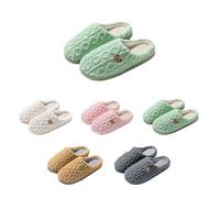 Novelty Slippers Fuzzy Moon Heart Print Comfy Warm Couple Slip On For Winter Cute Star Cozy Comfortable Slippers