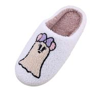 Novelty Slippers Semi Closed Back Warm Indoor Non Slip Mickey Print Cozy Comfortable House Slippers For Couples
