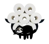 Novelty Sloth Toilet Roll Holder, Wall Mounted Black Metal Animal Shape Toilet Tissue Holder, Loo Roll Holder, Decorative Toilet Paper Roll Holder Storage for Kitchen Bathroom Toilet Home Decor