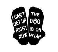 Novelty Socks for Men I Can'T Get Up Right Now, The Dog Is On My Lap Unisex Cotton Long Stockings Non-Slip Funny Socks Gifts for Dad Husband Grandpa Gift Ideas for Birthday Fathers Day Christmas