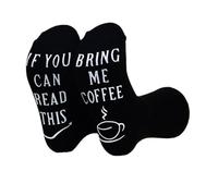 Novelty Socks for Men Women Bring Me Coffee If You Can Read This, Personalised Novelty Funny Cotton Calf Socks Christmas Stocking Birthday Present with Grippers Non-Slip for Dad Mom Teen Friends