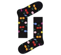 Novelty Socks Women Cherry Colourful Fruit Black Funky Gift UK Size 3.5 - 6.5