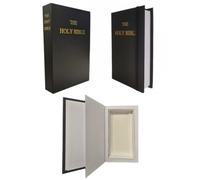 Novelty Stash Box | Holy Bible with Secret Compartment | Red Dwarf Missing First Page -