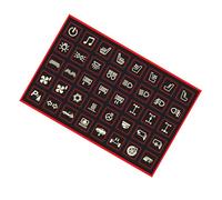 Novelty Stickers - 40 Pcs Car Button Set | PVC Luminous Stickers: Multifunctional Decorative Stickers for Home Switches and Cars, Just Scrape Your