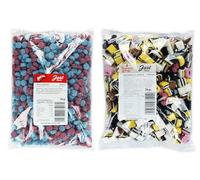 Novelty Sweet Duo: Bulk Assortment of Fun-Shaped Treats - Jelly Spogs 3kg and Liquorice Allsorts 3kg - 10,11