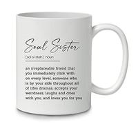 Novelty Sweet Quote Soul Sister Definition 11Oz Novelty Ceramic Coffee Mug Drinking Cup, Double Side Printed, Cute Soul Sister Mug Gift for Best Friend