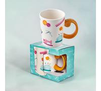Novelty Tape Measure Handle Mug Sewing Tailor Gift Ceramic Mug