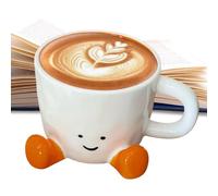 Novelty Tea Cup with Feet, Cute Ceramic Mug, Cute Aesthetic Water Cup, Decorative Kitchen Drinkware, for Latte Water Milk Hot Cocoa Cold Hot Drinks Beverages
