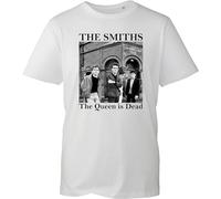 Novelty The Smiths T-Shirt, Funny Famous British Band Queen is Dead Album Cover Shirt, Gift Unisex Tee Top (White, XL)