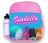 Novelty Things Personalised Kids Backpack Any Name Trolls Girl Childrens Back To School Bag 2