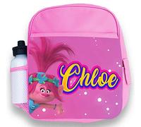 Novelty Things Personalised Kids Backpack Any Name Trolls Girl Childrens Back To School Bag 6