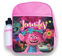 Novelty Things Trolls Personalised Kids Backpack Any Name Girl Childrens Back to School Bag 33cm x 31cm x 8cm