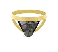 Novelty Underwear,Men'S Boxers Shorts,Men's Underwear Classic Patterned Low Rise T Pants with Hollowed Out Design and Elastic Comfortable Fit for Everyday Wear (Yellow, XXXL)