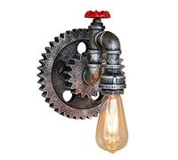 Novelty Wall Lamp, Industrial Water Pipe Wall Sconce Retro Industrial Steam Wall Sconce, Metal Wall Mounted Lamp Light Fixture in Antique Bronze Vintage Iron Loft Aisle Wall Lamp