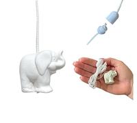 Novelty White Ceramic Elephant Light Pull with Cord & Connector for easy fitting