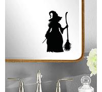 Novelty Wicked Witch Light Switch Stickers Laptop/Tablet/Car Small Sticker Halloween Decoration (10cm x 7cm, Black)