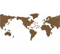 NOVELTY WORLD MAP CORK PIN BOARD STICKY BACK PUZZLE OOTB