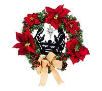 Novelty wreath Ornament red door new Year Type A