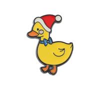 Novelty Yellow Duck Brooch Cute Cartoon Enamel Pins for Women Men Funny Creative Animal Wearing Red Christmas Hat Lapel Pin Lovely Ducky Brooches Jacket Backpacks Bags Clothing Badge Accessories
