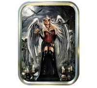 Noveltyshack ANGEL OF DEATH GOLD 2oz TOBACCO TIN,PILL BOX, STASH CAN,SEWING TIN
