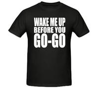 Noveltyshack Wake ME UP Before You GO GO T Shirt,Novelty 80's Wham,GEORE Michael T Shirt.SM-2XL (Large 41-43" Chest, Black)