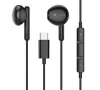 NoveltyThunder Compatible For Samsung Galaxy A36 5G / Galaxy A35 5G / Galaxy A34 5G / A33 5G USB C Headphones Earphones Headset Earbuds with Microphone with In-Line Remote Control (Black)