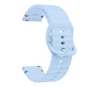 NoveltyThunder Compatible with Amazfit Bip 6, 22mm Strap Sports Wave Band Soft Replacement Silicone (Light Blue)