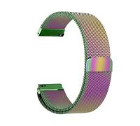 NoveltyThunder Compatible with Amazfit Bip 6/5 Unity/GTR 4/3/3 Pro/2/Balance 46mm/Balance 2/GTR 47mm/Stratos 3/2/2S Strap Mesh Metal Magnetic Stainless Steel Replacement Band 22mm (Rainbow)