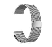 NoveltyThunder Compatible with Amazfit Bip 6/5 Unity/GTR 4/3/3 Pro/2/Balance 46mm/Balance 2/GTR 47mm/Stratos 3/2/2S Strap Mesh Metal Magnetic Stainless Steel Replacement Band 22mm (Silver)