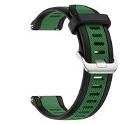 NoveltyThunder Compatible with Radley London Series 5/6/7/11/19/20/32/46/56 Soft Replacement Silicone Strap Sports Band (Black/Green)